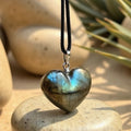 Heart Pendant in Labradorite