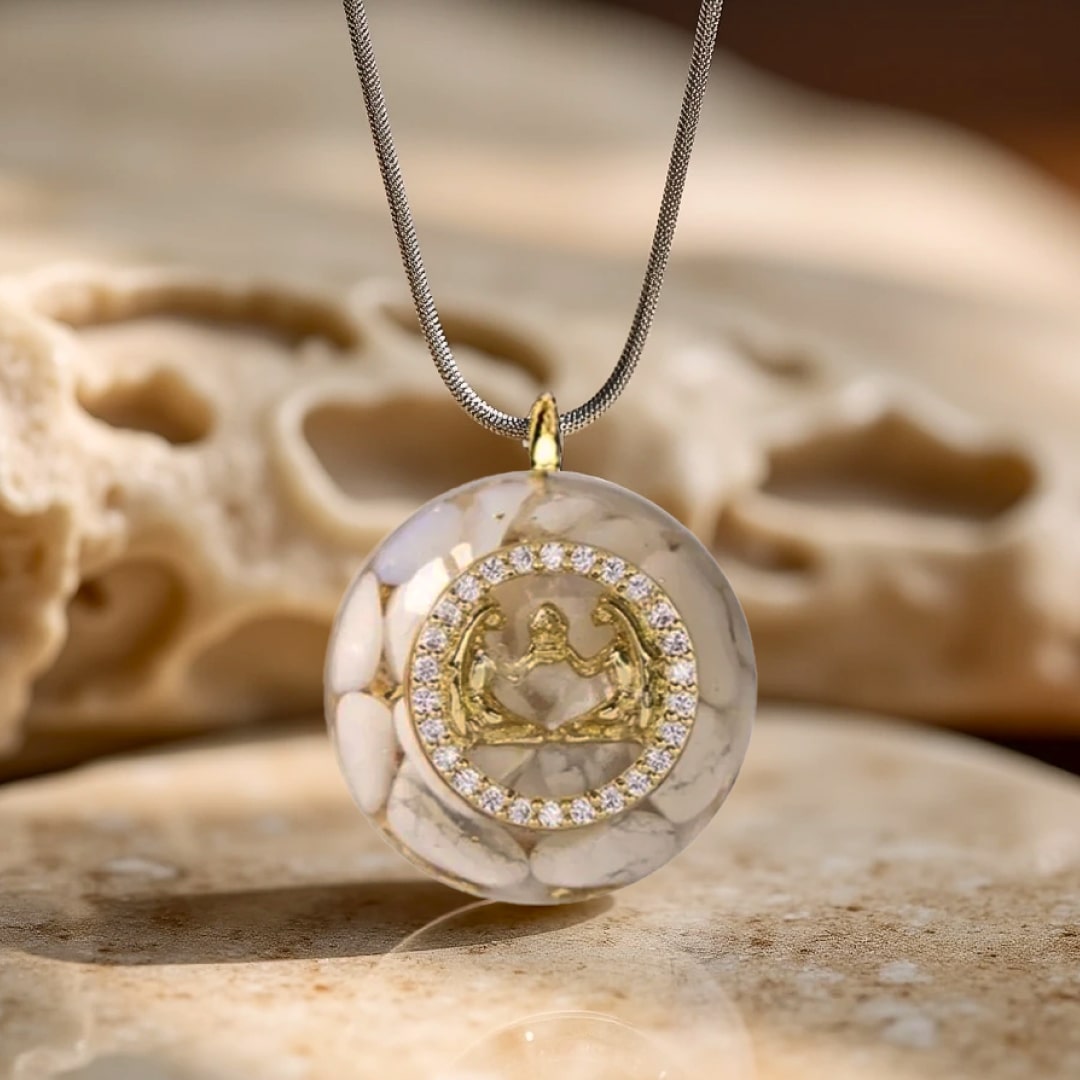 Pendentif Orgonite "Signe Astrologique" en Pierre Naturelle - Gémeaux - L'Arbre des Chakras