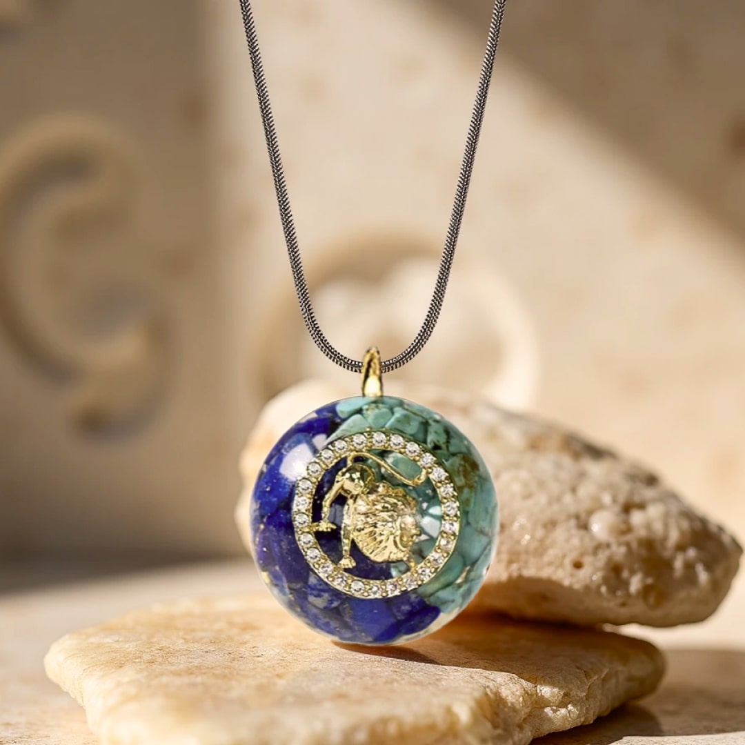 Pendentif Orgonite "Signe Astrologique" en Pierre Naturelle - Lion - L'Arbre des Chakras