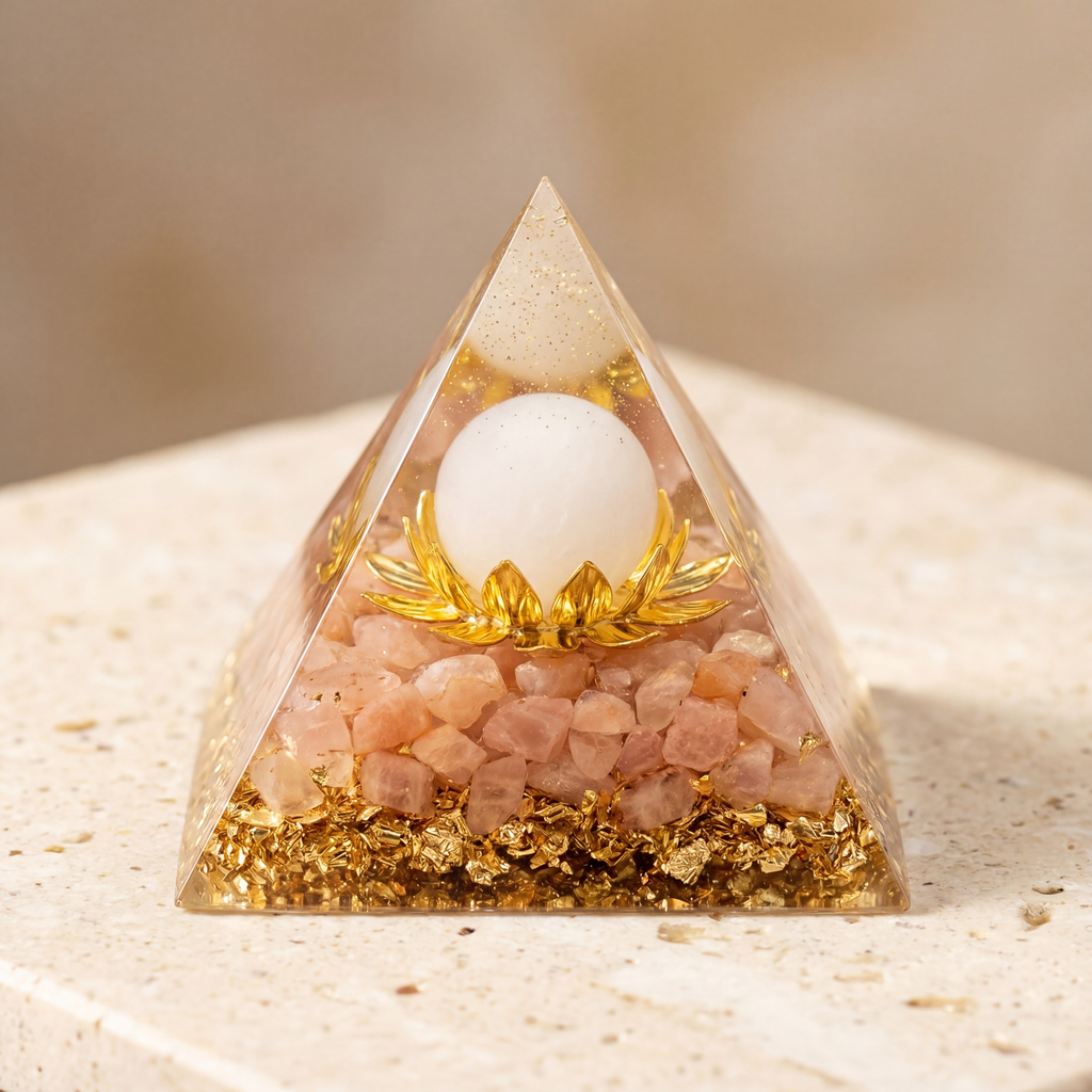 Orgonite Pyramid Rose Quartz Eternal Love