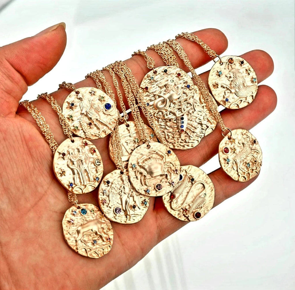 Golden Constellation Pendant – Zodiac Signs