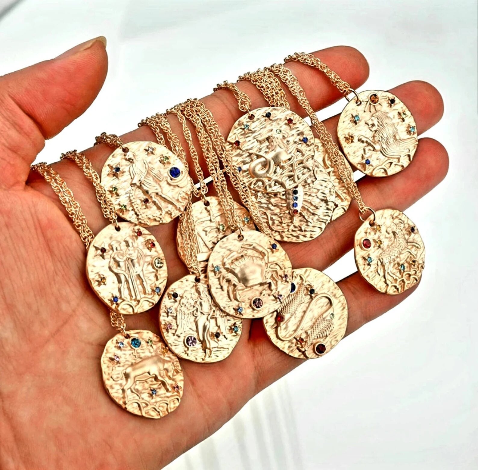 Golden Constellation Pendant – Zodiac Signs