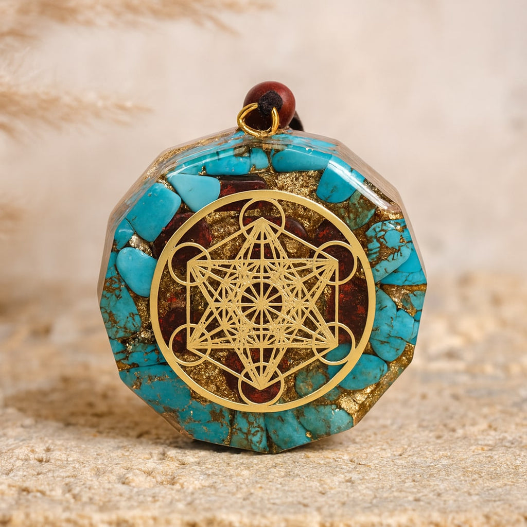 Orgonite Pendant Metatron in Turquoise