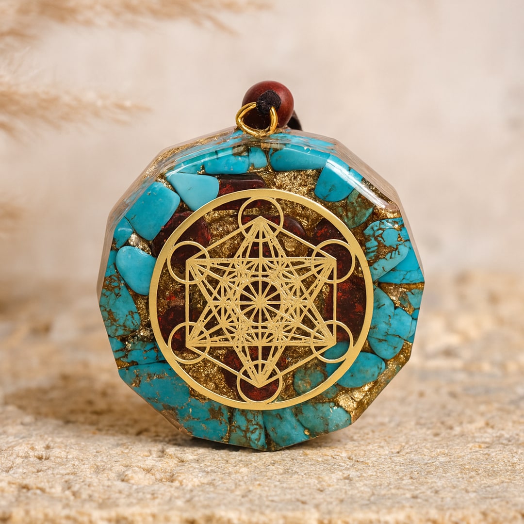 Orgonite Pendant Metatron in Turquoise