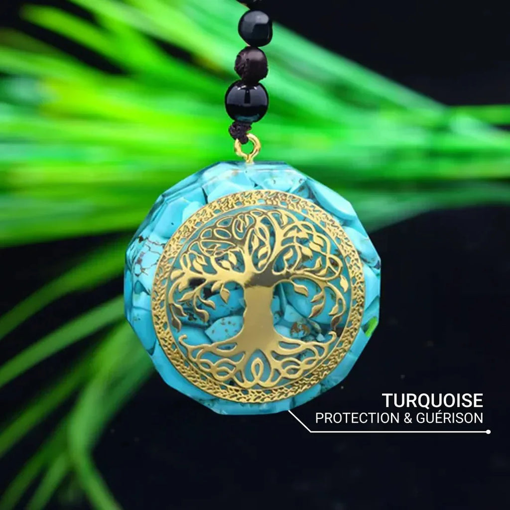 Orgonite Pendant “Anahata” in Turquoise